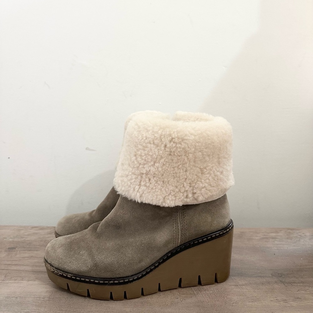 VINTAGE FOUNDRY CO. Poppy Boot VFL258 Olive gray Womens Size 6